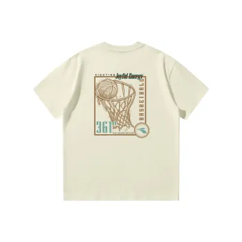 361° T Shirt Unisex Sandy Brown White
