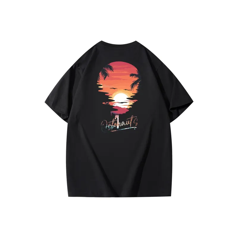 Small Columns Under The Sea T Shirt Unisex Black-0