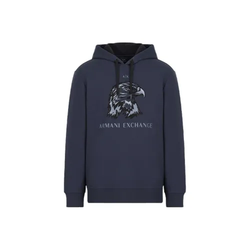 ARMANI EXCHANGEAE SS22 Sweatshirt Men's Navy Blue