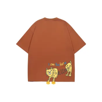 Guuka Short Sleeved T Shirts Unisex Red Brown