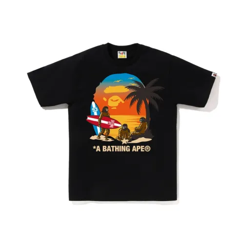 A BATHING APE Sunset Beach Ape Head Tee