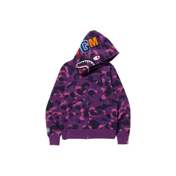 A BATHING APE Color Camo Shark Full Zip Hoodie-2