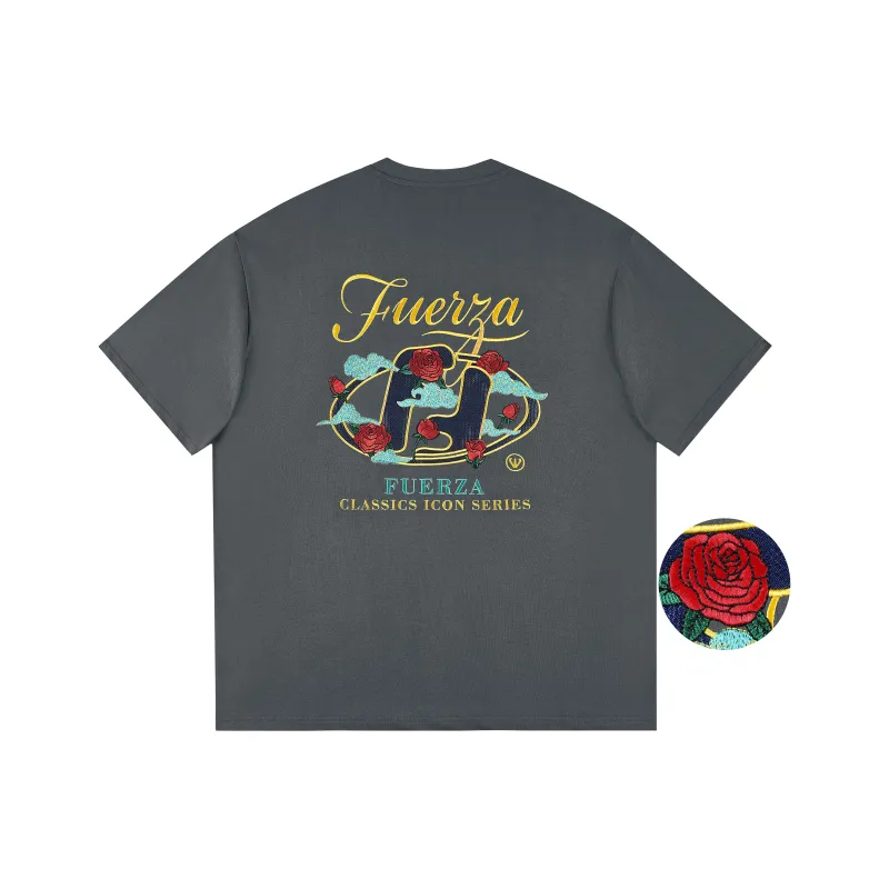 FUERZA Drop Shoulder Sleeve T-Shirt Unisex-12