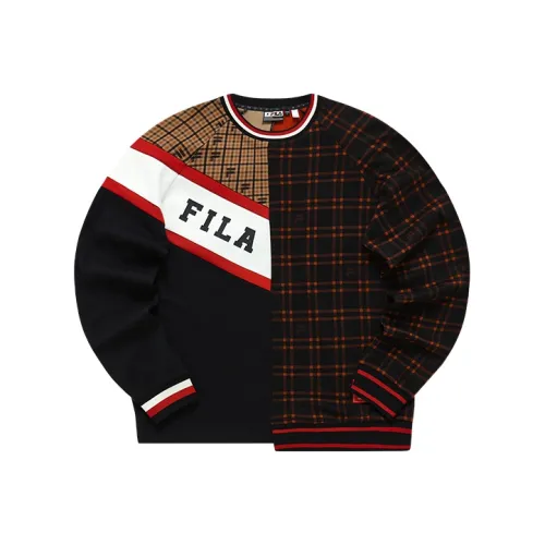 Mihara Yasuhiro X FILA MIHARA YASUHIRO Collaboration Collection Sweatshirts Men Chestnut Fleece Brown