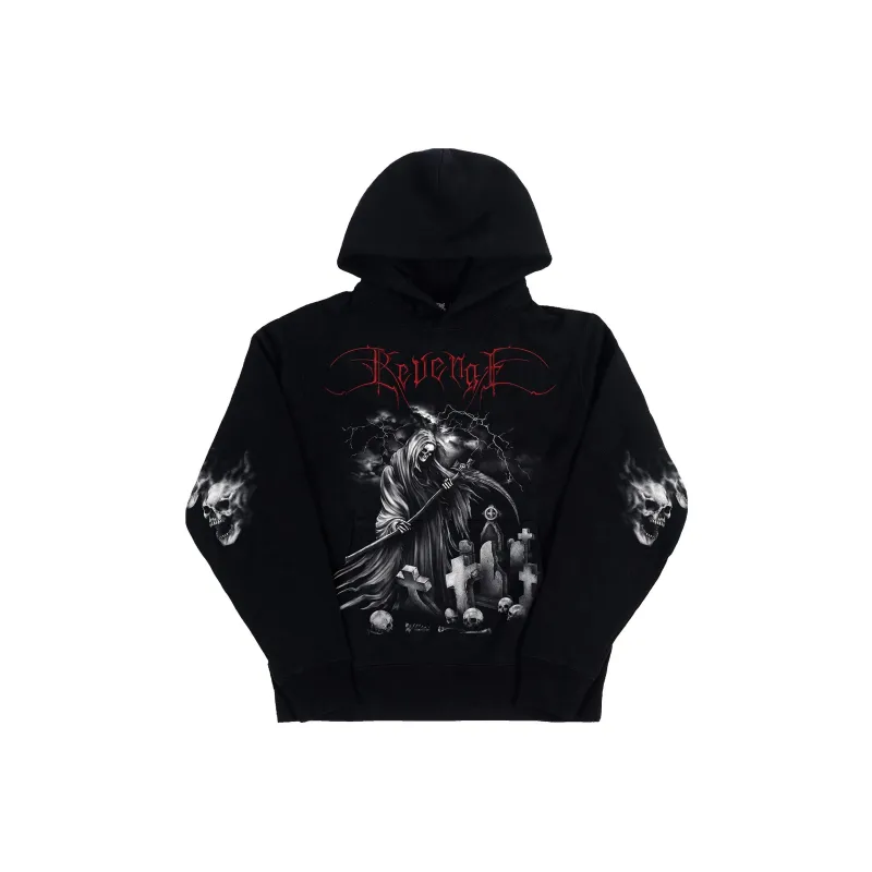 Revenge CEMETERY HOODIE Sweatshirt Unisex Black-0