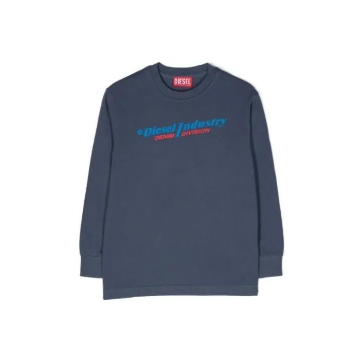 DIESEL Tjustls Logo Printed Crewneck Sweatshirt-0