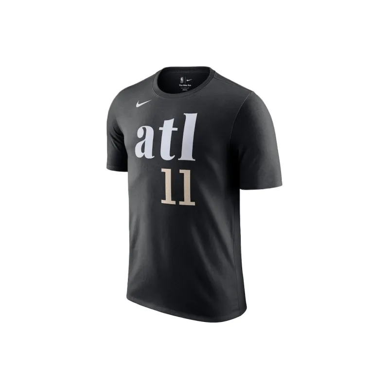 NBA Atlanta Hawks Nike City Edition Name & Number Trae Young T-Shirt Men's Black-0