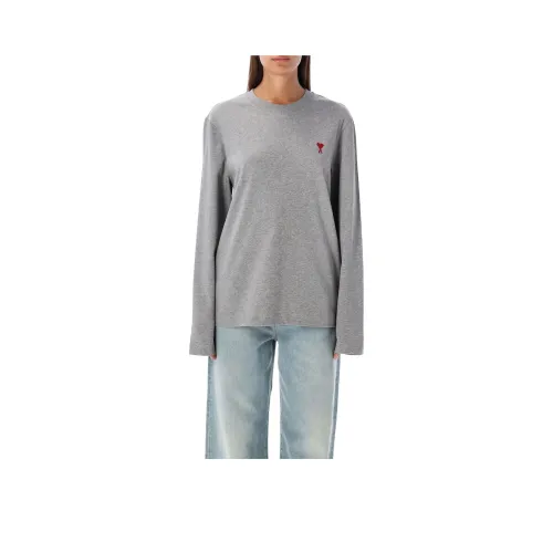 AMIPARIS Paris Ami De Coeur Logo Embroidered Long Sleeved T Shirt