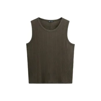 ZARA T Shirts Unisex Brown