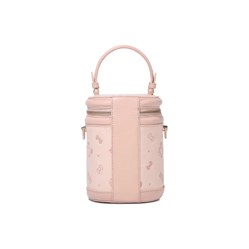 Disney Minnie Series PU Bucket Bag, Shoulder Bag, Crossbody Bag, Handbag Women's Pink-2