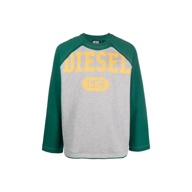 DIESEL Sweatshirts Men Gray Green-0