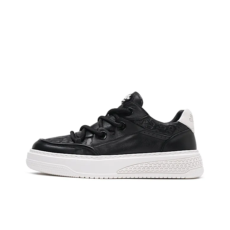 RHYTHM OF JOY Low Top Skateboard Shoes Men's Black-0