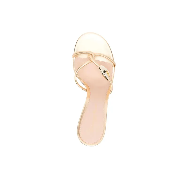 GIANVITO ROSSI Slide Slippers Women's Gold-4