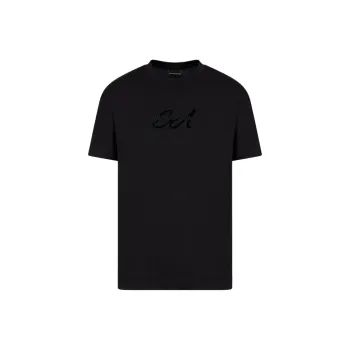 EMPORIO ARMANI Asv Lightweight Jersey T shirt With Italic Logo Embroidery
