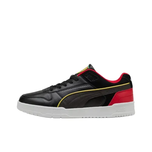 SCUDERIA FERRARI x PUMA RBD Game Anti Slip Wear Resistant Low Top Skateboard Shoes Women's Black Red