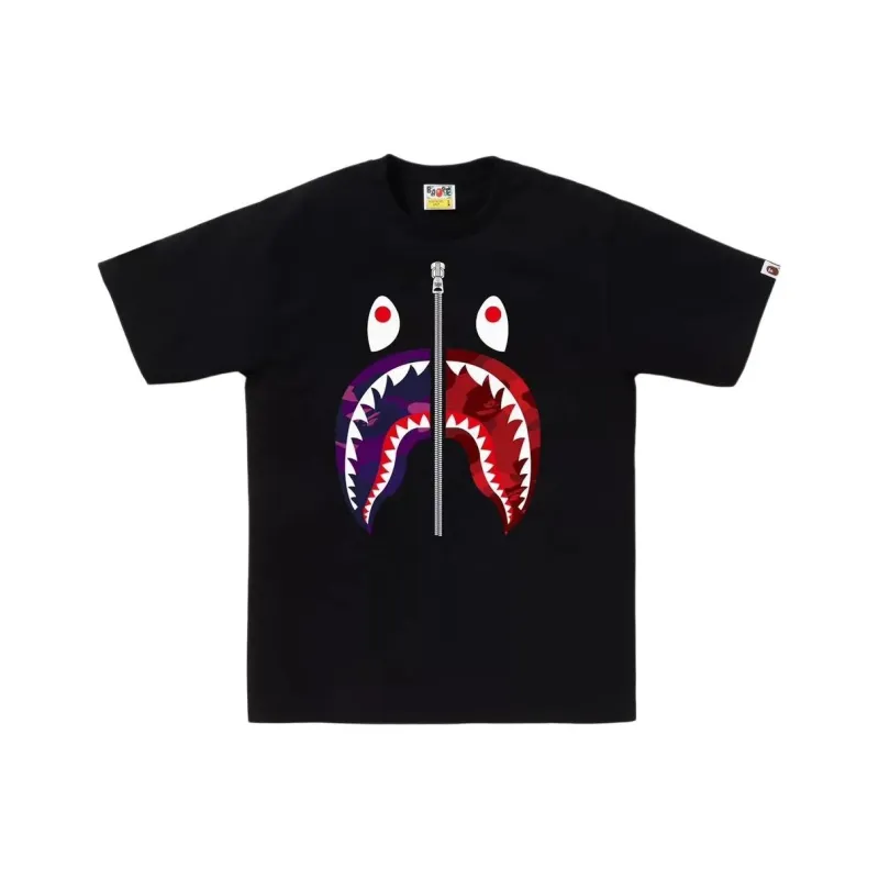 A BATHING APE Abc Camo Rebuild Shark Tee-6