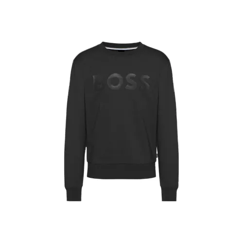 HUGO BOSS Flocked-logo Cotton Sweatshirt