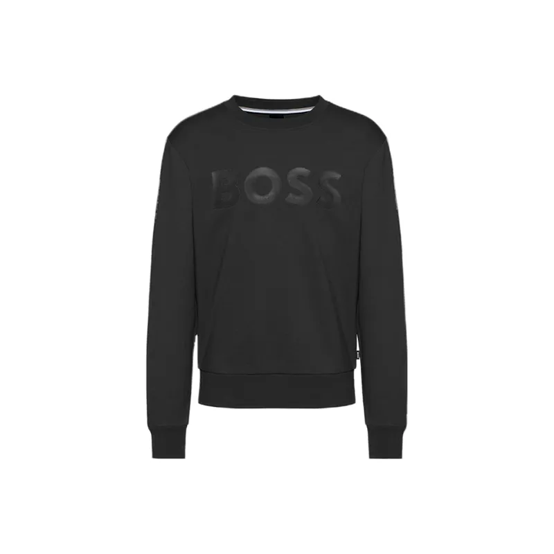 HUGO BOSS Flocked logo Cotton Sweatshirt-0