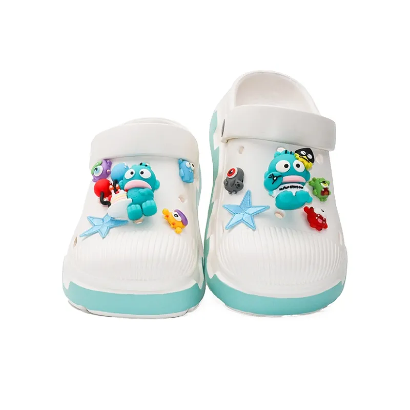 OUBT Little Monster 3D Effect Doll Clogs Unisex White-3
