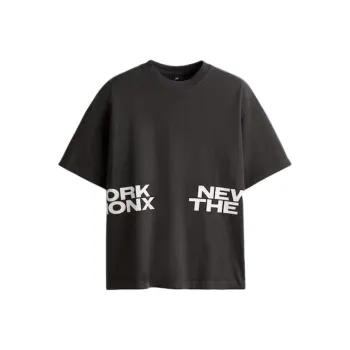 H&M T Shirts Men Dark Gray