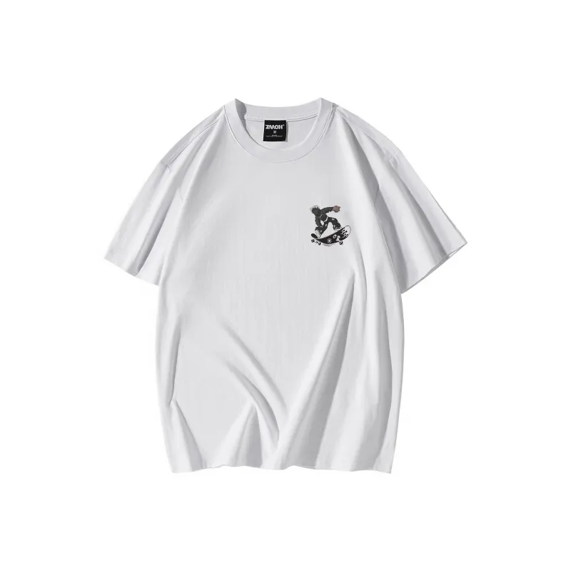 ZMOH Skateboard T Shirt Unisex Navy Blue-4