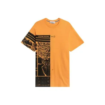 STONE ISLAND T Shirt Men's Orange