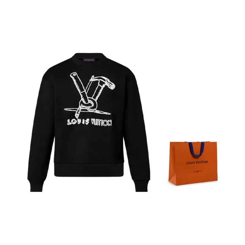 LOUIS VUITTON FW23 Sweatshirt Men's Black-6