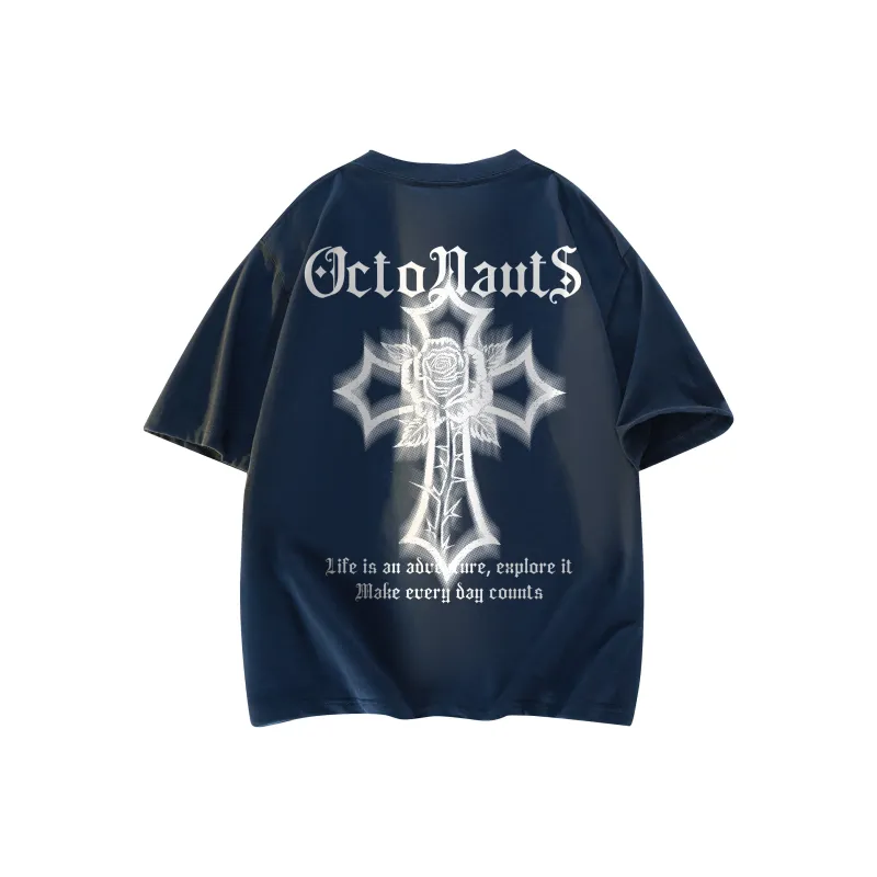 Small Columns Under The Sea T Shirt Unisex White Black-8