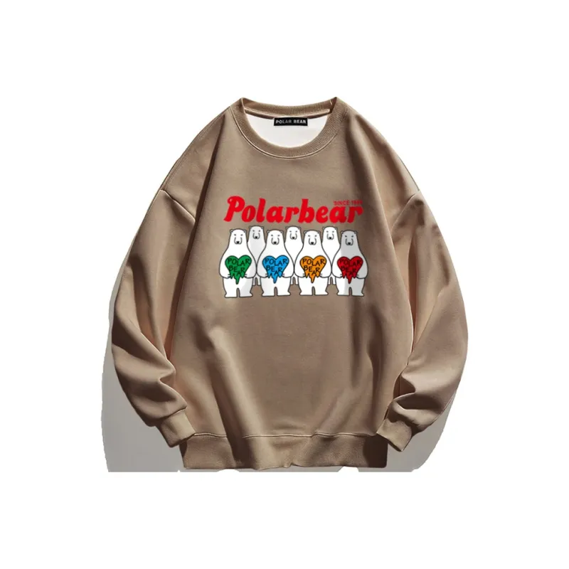 POLAR BEAR Sweatshirt Unisex Burgundy-9