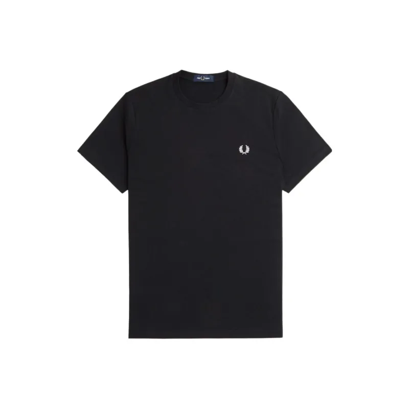FRED PERRY Logo print Cotton T shirt-0