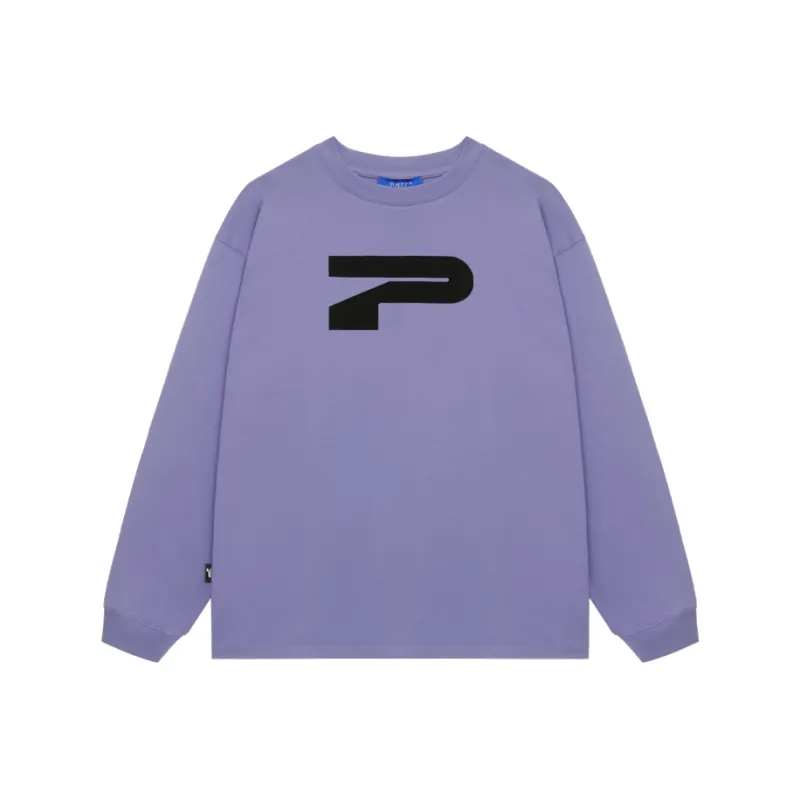PMET Basic Logo Crew Neck Trendy Loose Fit Versatile Top Unisex-4