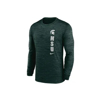 Nike Michigan State Spartans Sideline Velocity Men's Nike Dri FIT College Long Sleeve T Shirt