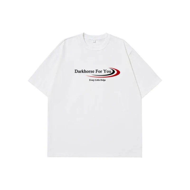 DARK HORSE Trendy Brand Heavyweight White T Shirt Unisex-0