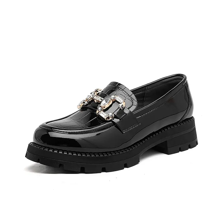 DAPHNE Loafers Women's Black/Beige-1