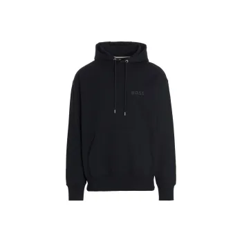 HUGO BOSS Logo Printed Drawstring Hoodie