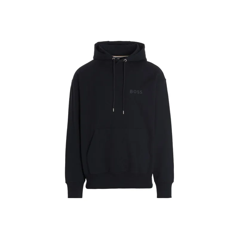 HUGO BOSS Logo Printed Drawstring Hoodie-0