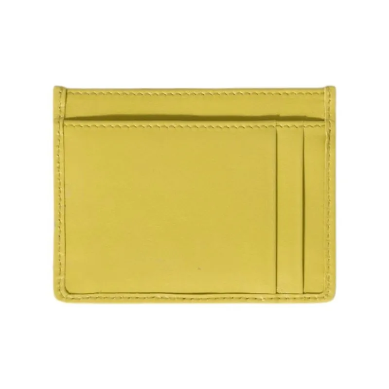 MIU MIU Matelassé Lambskin Card Holder Women's Cedar Yellow-2