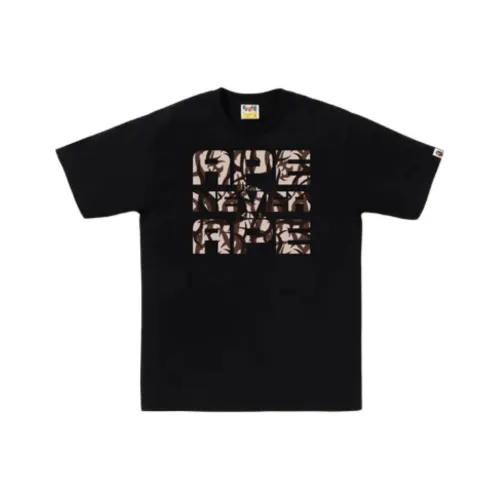 A BATHING APE TRIAL CAMO Collection T Shirts Men Black