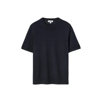 COS T Shirts Men Navy Blue
