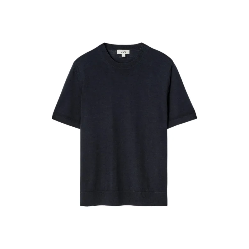 COS T Shirts Men Navy Blue-0