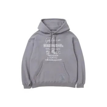 Yohji Yamamoto Logo Printed Drawstring Hoodie