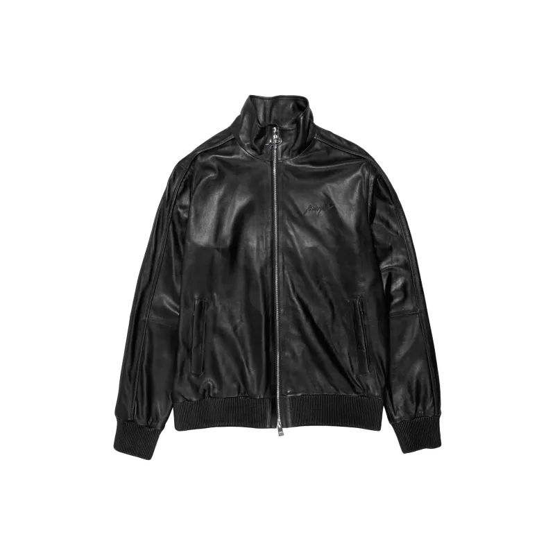 PURPLE BRAND Zipped Leather Jacket-0