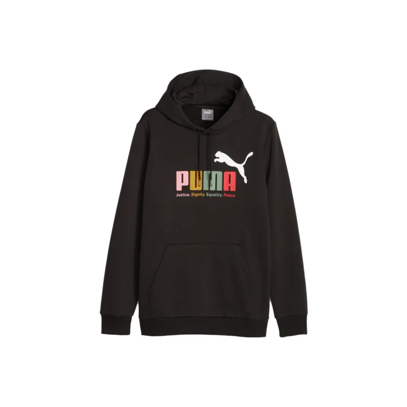 PUMA Hoodie Polaire Multicolore ESS+ Sweatshirt Men's Black-0
