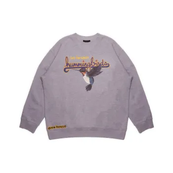 Drew House Hummingbirds Summer Collection Sweatshirts Unisex Heather Gray