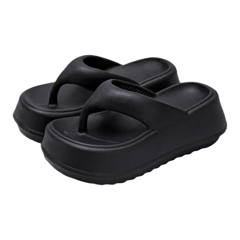 JINGEYU Platform Flip Flops Summer High Heel Slippers With A Soft And Springy Feel, Perfect For Home Use-0
