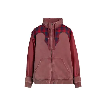 Maison Margiela Pendleton Yoke Drawstring Hoodie