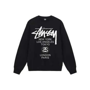 Stussy World Tour Crewneck Ash Heather