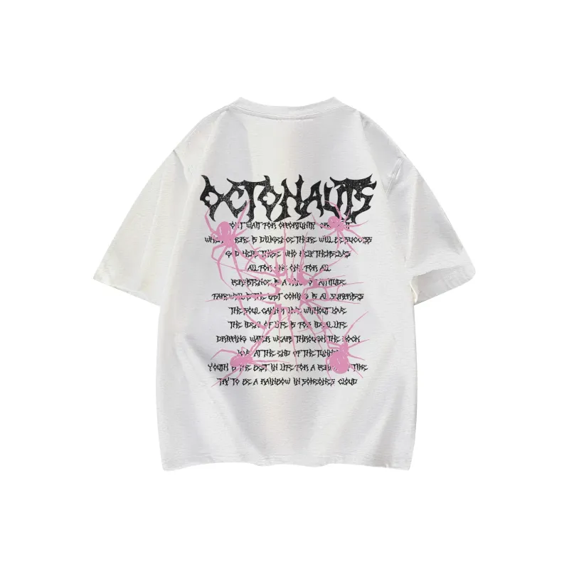 Small Columns Under The Sea T Shirt Unisex Black Pink-4