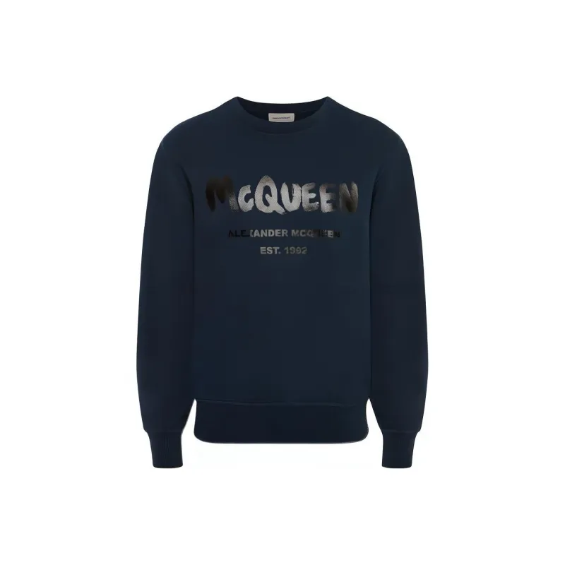 Alexander McQueen Logo Printed Drop Shoulder Sweatshirt-0