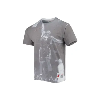 NBA x Mitchell & Ness Miami Heat Dwyane Wade Heather T-Shirt Men's Gray